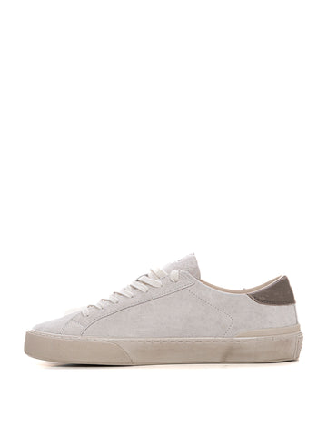 Sneakers bassa in suede e gomma  Hill low Bianco D.A.T.E. Uomo