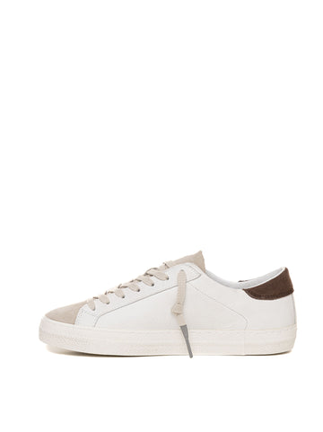 Hill Low Vintage Lace-Up Sneakers White-Coffee DATE Men