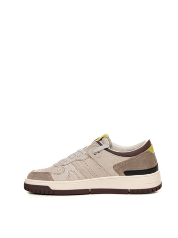 DATE Men's Lace-Up Leather Sneakers Tournament Beige