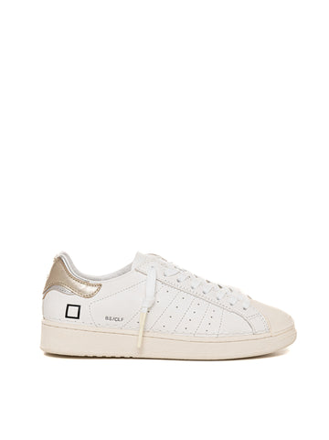 Sneakers con lacci Base calf Bianco-oro D.A.T.E. Donna