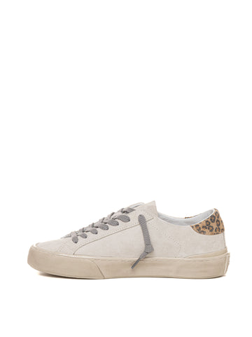 Hill low suede lace-up sneakers Beige DATE Women