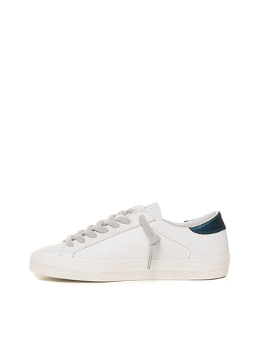 Sneakers con lacci Hill low vintage calf Bianco-viola D.A.T.E. Donna