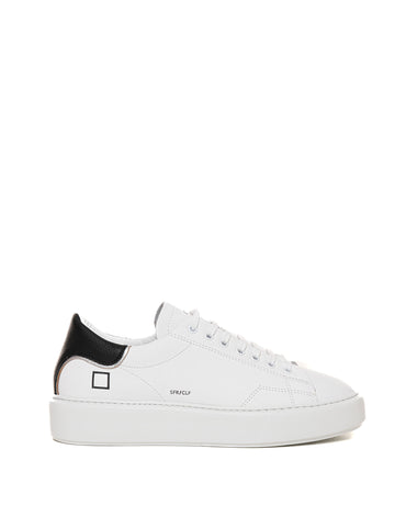 Sneakers with laces Sfera calf White-black DATE Women