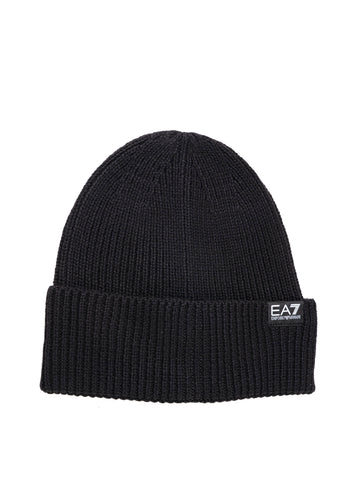 Cappello a coste Nero EA7 Uomo