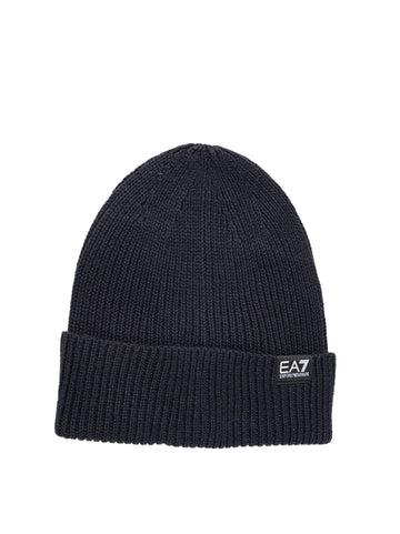 Cappello a coste Blu EA7 Uomo