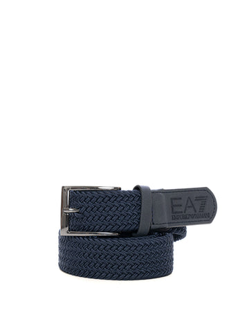 EA7 Men's Blue Elasticated Belt