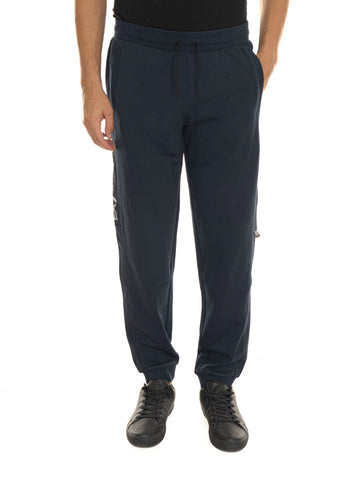 Blue EA7 Men's fleece trousers