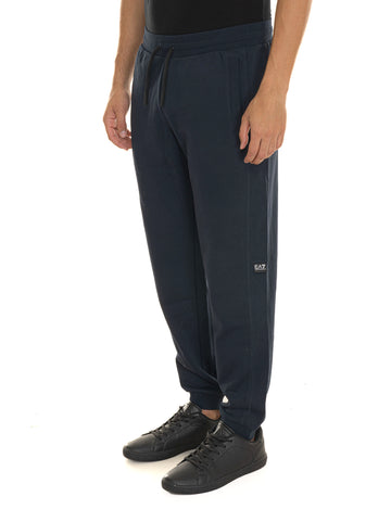 Blue EA7 Men's fleece trousers