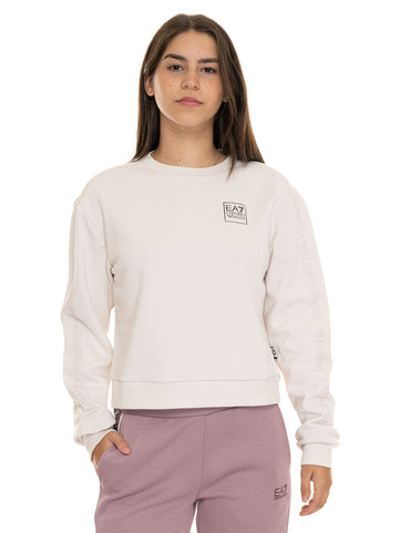 Felpa Bianco EA7 Donna