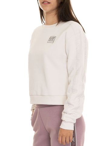 Sweatshirt White EA7 Woman