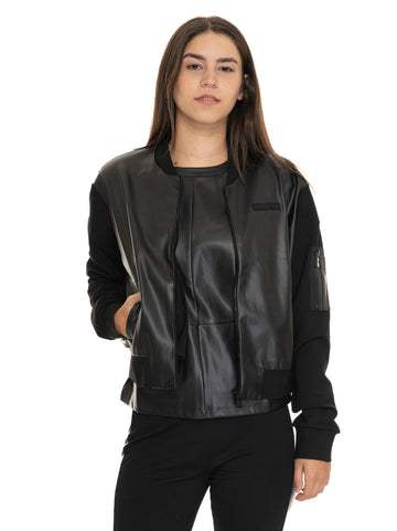 EA7 Women's Black Bomber Jacket