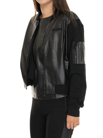 EA7 Women's Black Bomber Jacket