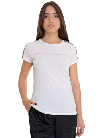 White T-shirt EA7 Woman