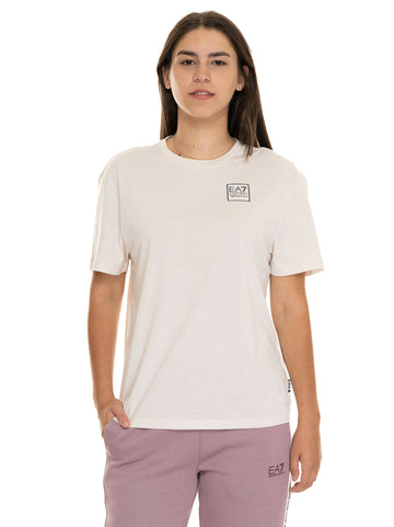 White T-shirt EA7 Woman