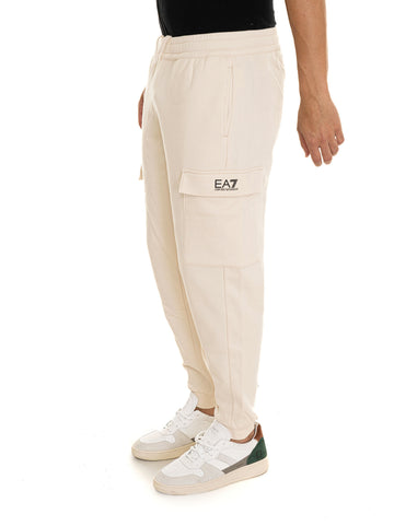 EA7 Men's Cream Cargo Pants