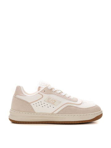 Sneakers con lacci Bianco-rosa EA7 Donna