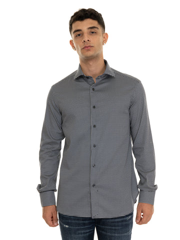 Camicia manica lunga Nero-bianco Emporio Armani Uomo