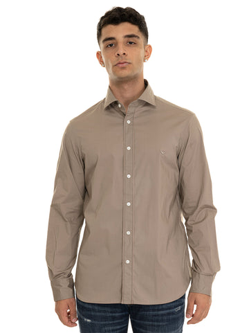 Camicia manica lunga Taupe Emporio Armani Uomo