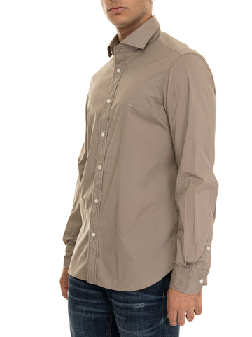 Camicia manica lunga Taupe Emporio Armani Uomo