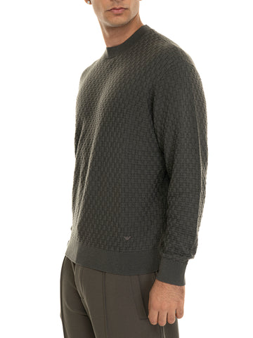 Emporio Armani Men's Green Crewneck Sweater