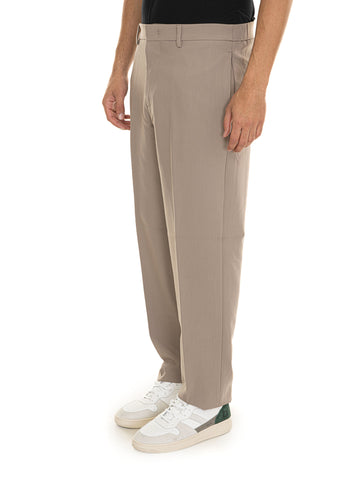 Pantalone in cotone Taupe Emporio Armani Uomo