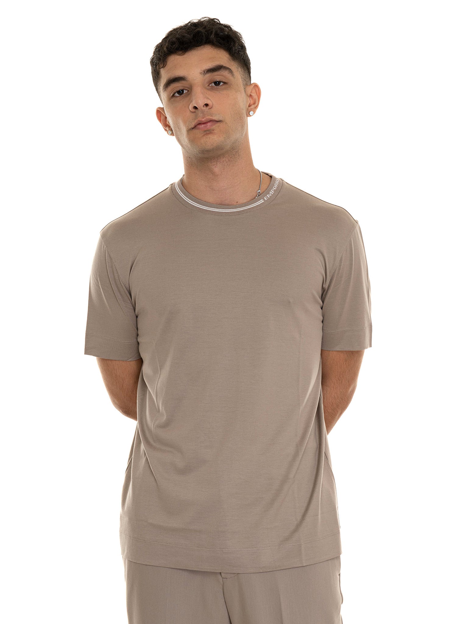 T-shirt Taupe Emporio Armani Uomo