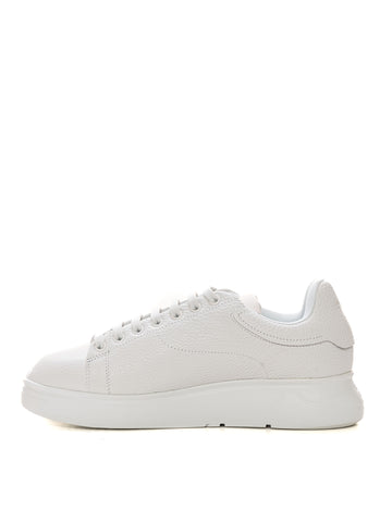 Sneakers con rialzo allacciata Bianco Emporio Armani Uomo