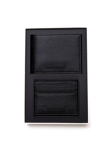 Wallet and card holder set Black Emporio Armani Man