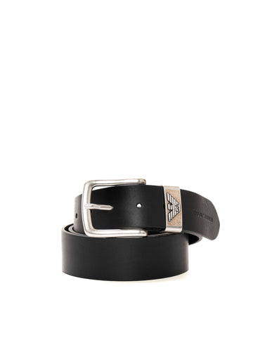 Leather belt Black Emporio Armani Man