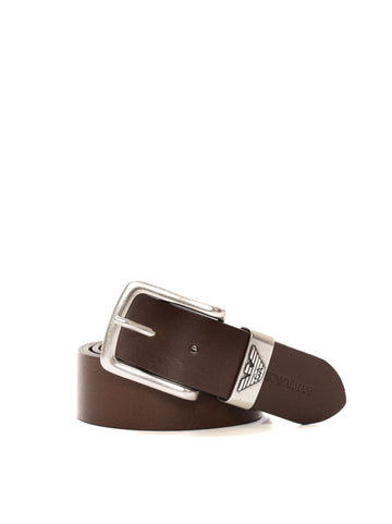 Brown leather belt Emporio Armani Man