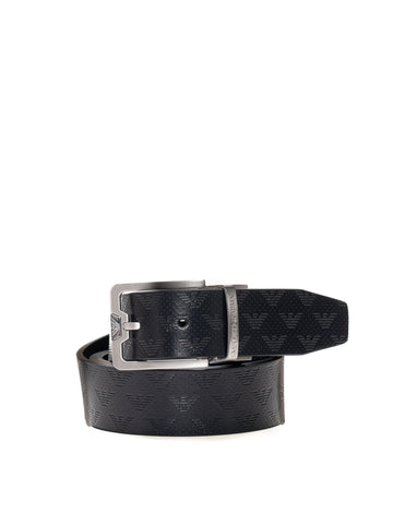 Belt with logo buckle Blue-black Emporio Armani Men