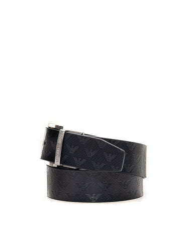 Belt with logo buckle Blue-black Emporio Armani Men