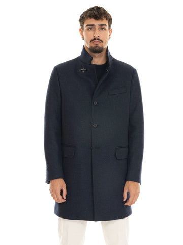 3 Button Duty Coat Blue Fay Men