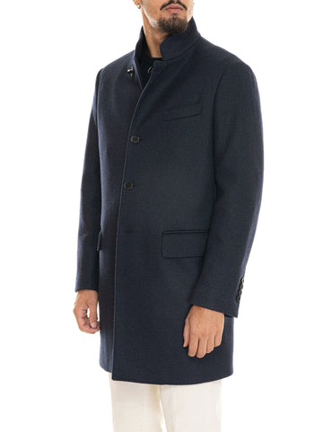 3 Button Duty Coat Blue Fay Men