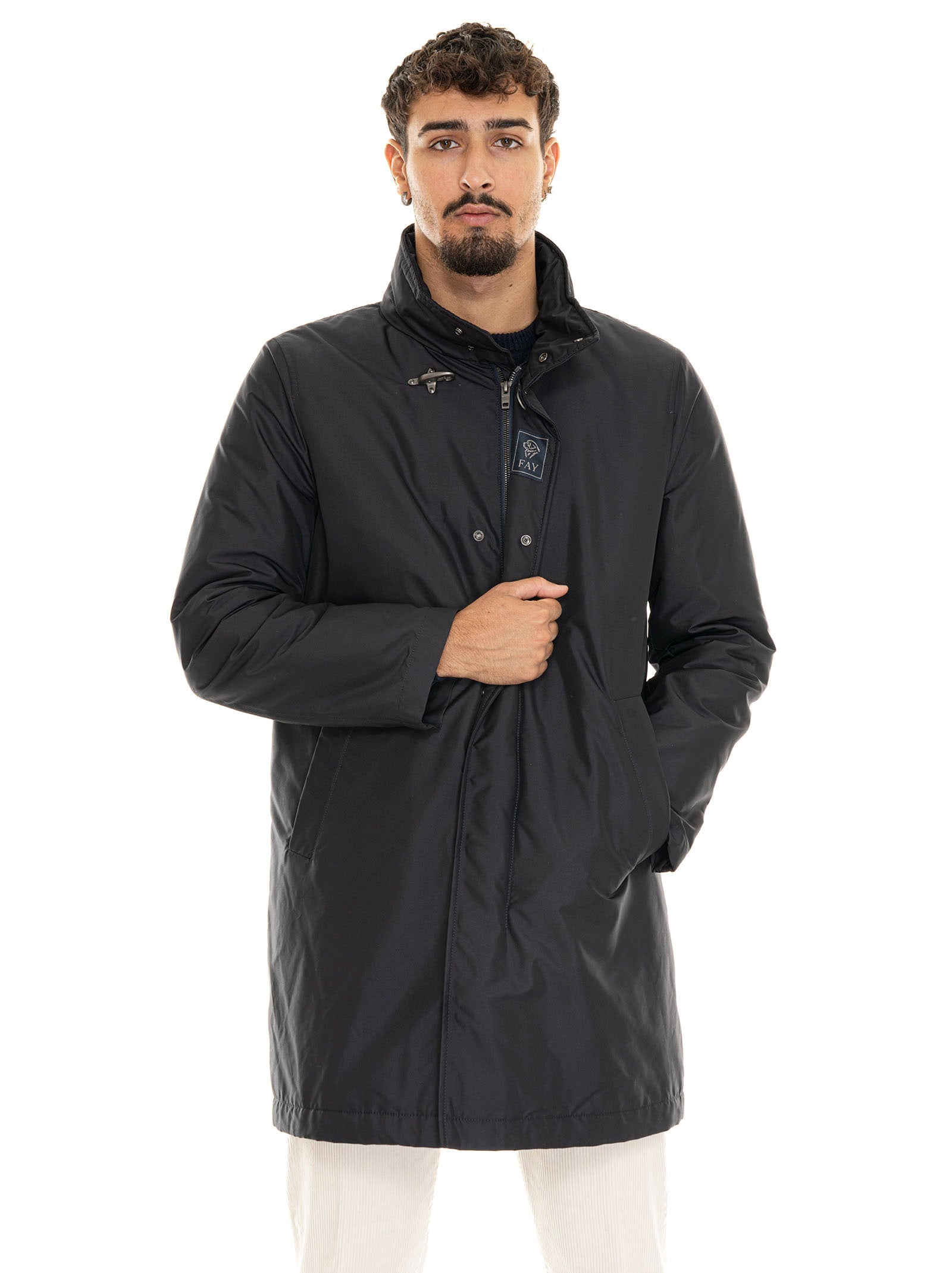 Giaccone in nylon Raincoat Blu Fay Uomo Scaglione Ischia