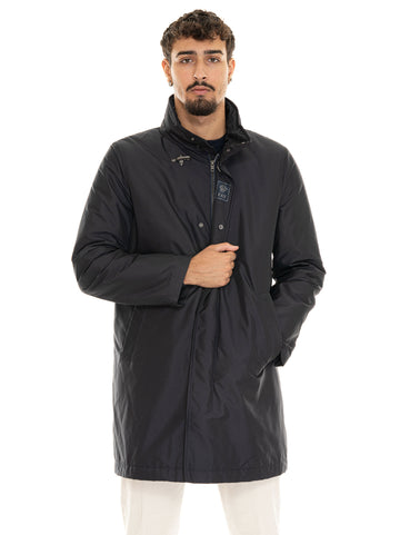 Fay Men's Blue Raincoat Nylon Jacket