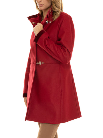 Fay Women's Virginia Red Cloth Coat