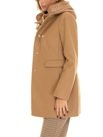 Fay Women's Toogle Camel Cloth Coat