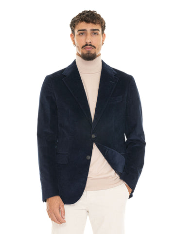 Fay Men's 2-Button Blue Jacket