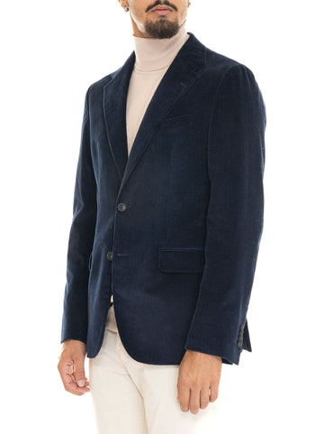 Fay Men's 2-Button Blue Jacket