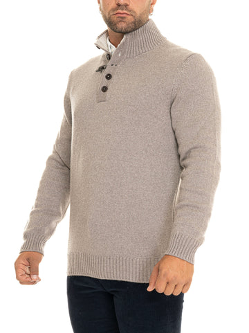 Pullover mezza zip Beige Fay Uomo