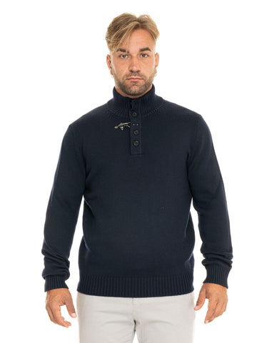 Pullover mezza zip Blu Fay Uomo