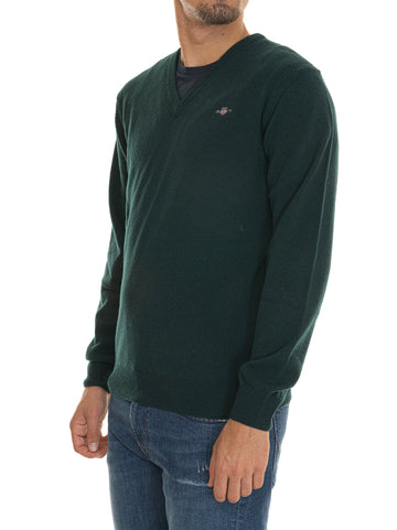 Maglia collo a V 87212-374 Verde bottiglia Gant Uomo