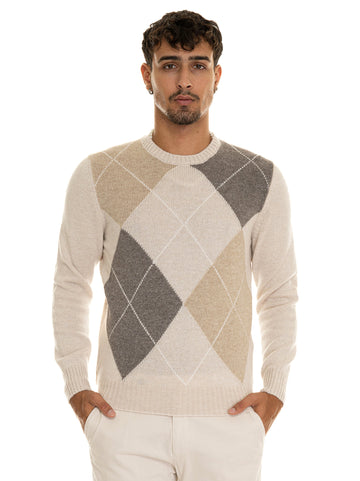 Pullover girocollo Beige Gran Sasso Uomo