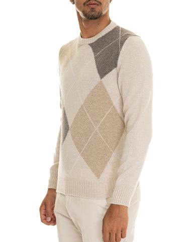 Pullover girocollo Beige Gran Sasso Uomo