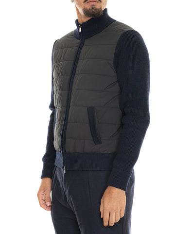 Gran Sasso Men's Blue Quilted Jacket