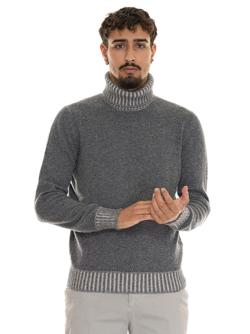 Pullover collo alto Grigio chiaro Gran Sasso Uomo