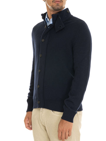 Cardigan Buttons Blue Gran Sasso Men