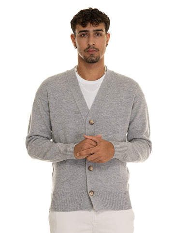 Cardigan bottoni Grigio chiaro Gran Sasso Uomo