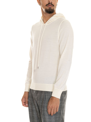 Travel wool hoodie White Gran Sasso Men